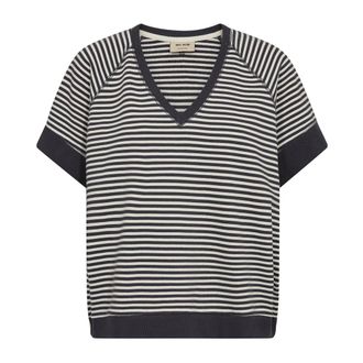 Mos Mosh MMThora V-Neck Knit - female - MOS MOSH - V-neck Knitwear - Multicolor - XL - Knitwear