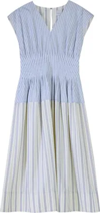 Paul Smith Midi Dresses, female, Multicolor, Size: XS Abito Righe Arricciato