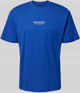 Tom Tailor Denim Relaxed Fit T-Shirt aus reiner Baumwolle in Royal, Gr&ouml;&szlig;e XXL