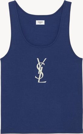 Saint Laurent Cotton Tank Top Cassandre