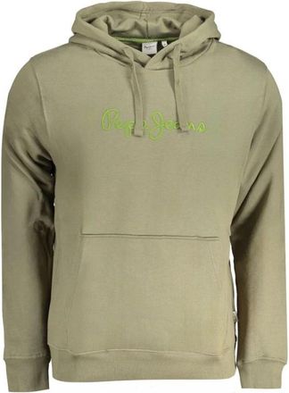 Pepe Jeans London Groene Katoenen Trui - Heren - Hoodies - Groen - M - Katoen - Hoodies & sweatvesten