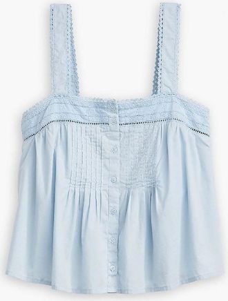 Levi's Womens Cici Square Neck Camisole Tank - Blue - Size: 10