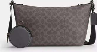 Coach Small Finn Crossbody Bag With Pouch In Signature Canvas