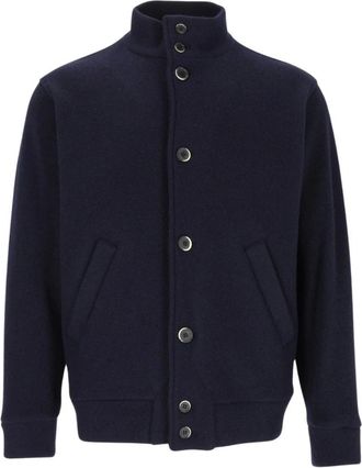 Barena Caopian Sweater - Heren - Bomber jackets - Blauw - L - Wol - Jassen