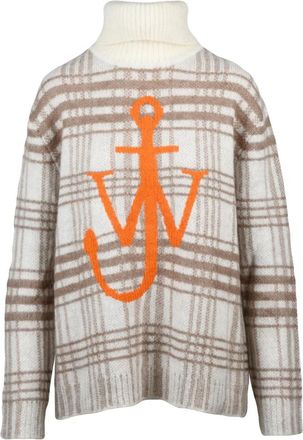 J.W.Anderson Truien & Vesten, Dames, Wit, S, Wol, Maglione Collo Alto