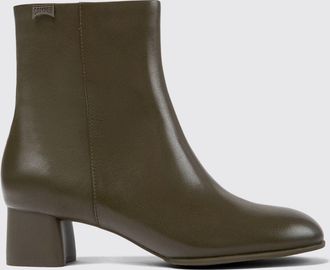 Camper Katie Smooth Leather Ankle Boots with Medium Heel and Side Zip