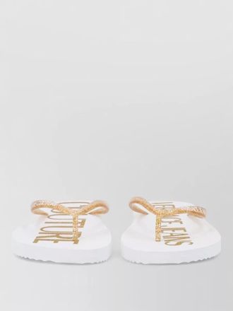 Versace Jeans Couture logo flip flops
