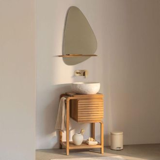 Sklum Conjunto De Mueble De Ba&ntilde;o En Madera De Teca Bradley Sklum