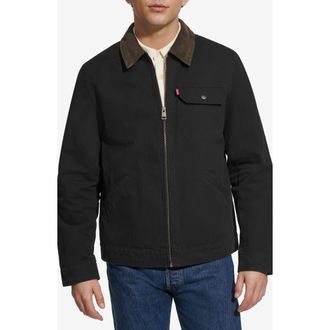 Levi's Lightweight Cotton Twill Utility Jacket in Black at Nordstrom Rack, Size Medium