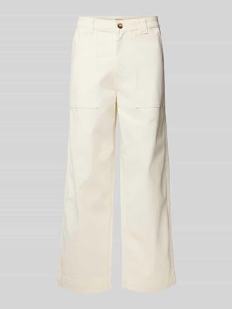 Selected Wide Leg Jeans aus Bio-Baumwoll-Mix Modell HOTEL AMOUR in Offwhite, Gr&ouml;&szlig;e 30/30