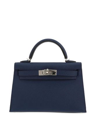 Hermès 2023 Kelly 20 shoulder bag - women - Leather - One Size - Blue