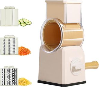 OEM Picadora De Verduras, Rallador De Queso Rotatorio, Multifuncional Para Verduras Y Frutas, Con 3 Tipos De Cuchillas De Acero Inoxidable, Dise&ntilde;o Desmont