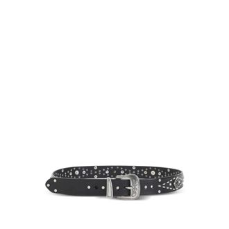 Golden Goose Belts, female, Black, Size: 85 CM Cintura con fibbia decorata