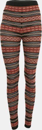 M Missoni Multicolor Stripe Patterned Knit Leggings