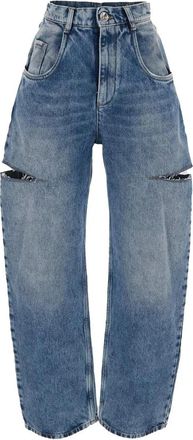 Maison Margiela Denim jeans met slash-details - Dames - Jeans - Blauw - Maat: XS Denim