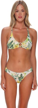 Sunsets Carrie Crossback Bikini Swimsuit Top in Isla Soleil Crepe at Nordstrom, Size Xx-Large