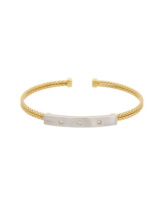Meshmerise 18K Plated 0.09 Ct. Tw. Diamond Bangle Bracelet