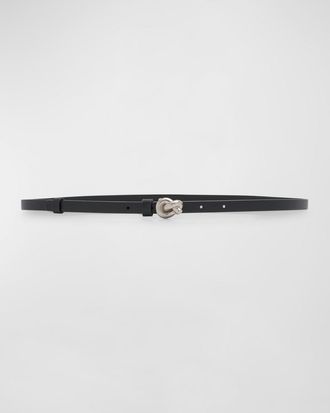 Bottega Veneta Knot Buckle Leather Belt