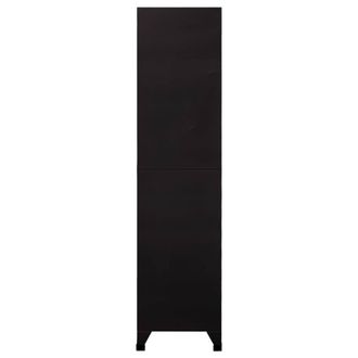 Berkfield Home Locker Cabinet Black 90x45x180 cm Steel | Size: 90 x 45 x 180 cm