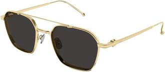 Cartier Zonnebrillen - Heren - Zonnebrillen - Geel - 53 MM - Accessoires