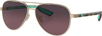 Costa Unisex Peli Brushed 580G Sunglasses In Gold Rose Gradient