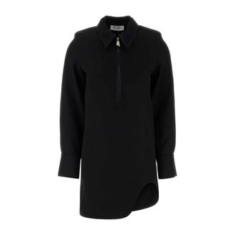 The Attico Tunics, female, Black, Size: XS Gabardine Mini Dress