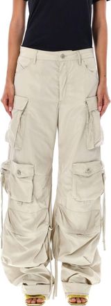 The Attico White Loose Cargos Pants