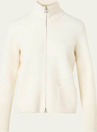 Akris Cashmere Pique Knit Cardigan Sweater