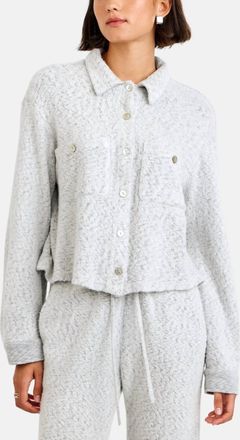 Bella Dahl Cozy Pocket Button Down In Winter Storm