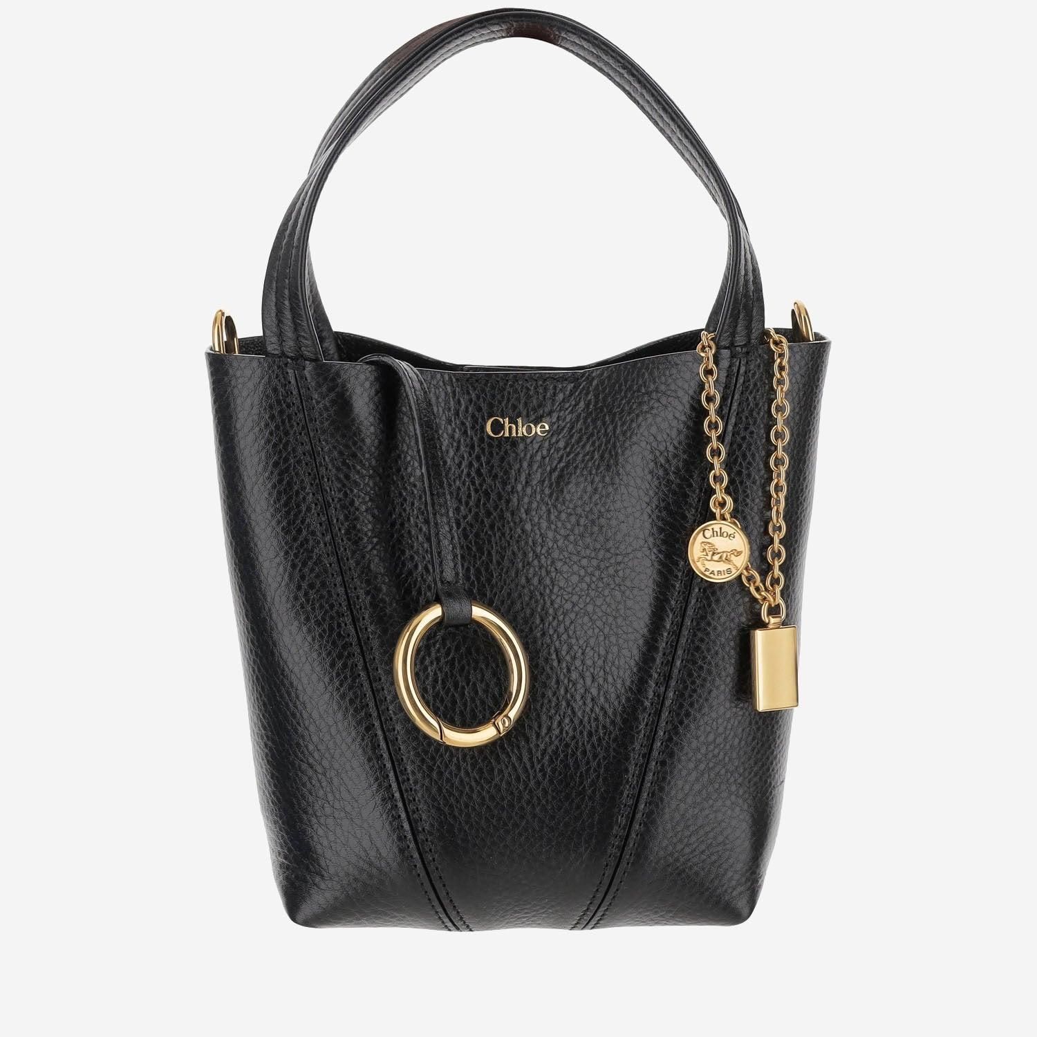 【Chloe】HORSE MEDAL LARGE BASKET◆CHC25SS591O82 Chloe Large Horse Medal Basket Tote Bag in Paper and Leather