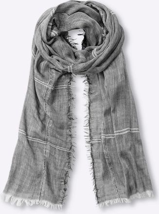 Heine Modeschal HEINE, Damen, grau, Polyester, gemustert, Modet&uuml;cher Modeschal