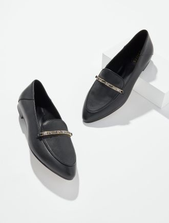 Talbots Kacey Embellished Nappa Loafers - Black - 10 1/2 M Talbots
