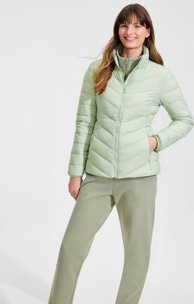 Lands End Wanderweight Ultralight Packable Chevron Quilted Down Jacket in Lily Pond at Nordstrom, Size X-Large