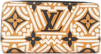 Louis Vuitton Caramel Cream Coated Canvas Long Wallet (Bi-Fold) (Pre-Owned)