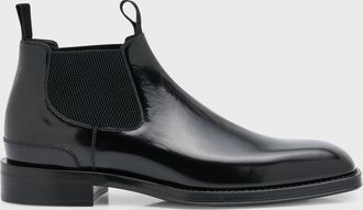 Burberry Mens Patent Leather Chelsea Boots