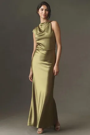 Mare Mare Satin Cowl Maxi Dress
