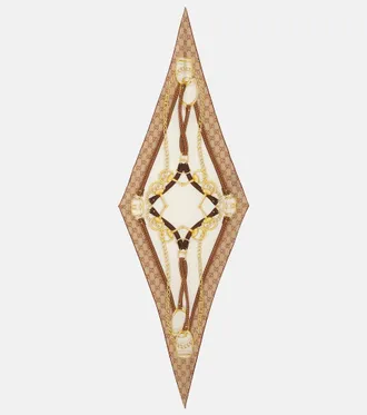 Gucci GG printed reversible silk twill scarf