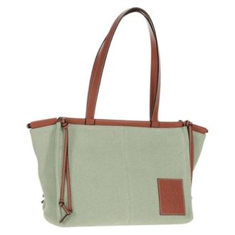 Loewe Pre-owned Canvas Tote Bag - Dames - Vintage Shopper - Groen - ONE Size - Vintage