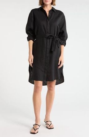 James Perse Linen Shirtdress in Black at Nordstrom Rack, Size 3 (Fits Like 8-10 Us)