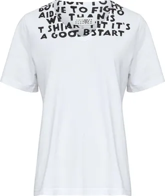 Maison Margiela Mm6 Maison Margiela Womens Printed Cotton T-Shirt
