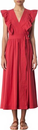Vanessa Bruno Ermine Dress In Red
