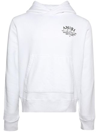 Amiri logo-print cotton hoodie - men - Cotton - XXXL - White