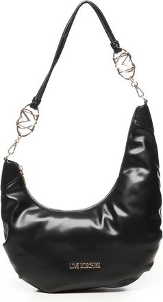 Love Moschino Shoulder Bags, female, Black, Size: ONE SIZE Asymmetric Bag with Jewel Inserts