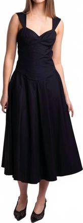 Beatrice .B Wide Strap Timeless Midi Dress In Black