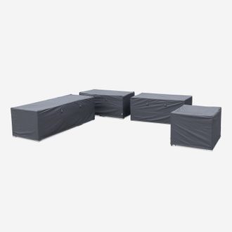 Sweeek Sweeek - Funda Protectora Para Muebles De Jard&iacute;n Venezia, Venezia, Gris Oscuro, 223x66x83 Cm