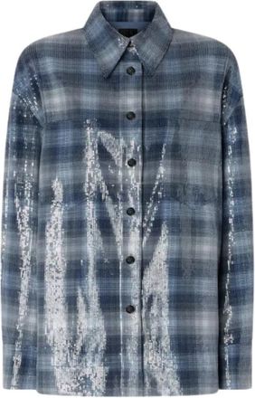 Pinko Shirts - Dames - Overhemden - Blauw - S - Overhemden