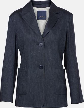 Max Mara Derna linen-blend twill blazer