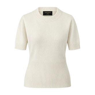Gran Sasso Gebreide trui met ronde hals - Dames - Truien - Wit - Maat: 2XL