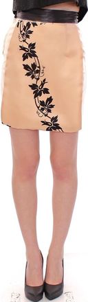Caterina Gatta Floral Print Silk Mini Womens Skirt