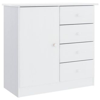 Berkfield Home Sideboard ALTA White 77x35x73 cm Solid Wood Pine | Size: 77 x 35 x 73 cm